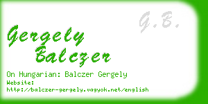 gergely balczer business card